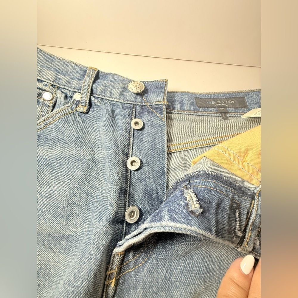 rag & bone Faded Blue Denim Shorts - Picture 2 of 11